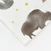 Buffalo-Bison-Kakteen-Wüstenstrassen Fleecedecke (Ecke)