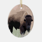Buffalo / Bison Keramikornament (Rechts)