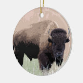 Buffalo / Bison Keramikornament (Links)