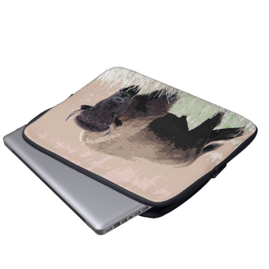 Buffalo / Bison Laptopschutzhülle (Vorne Knopf)