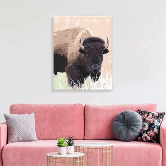 Buffalo / Bison Leinwanddruck (Insitu (Wohnzimmer))