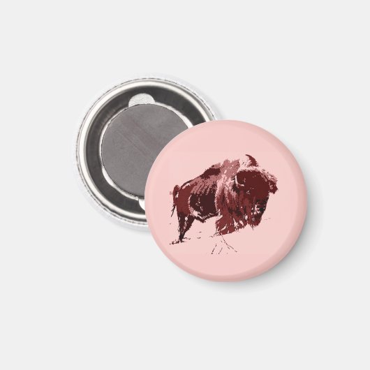 Buffalo - Bison Magnet (Vorderseite/Rückseite)