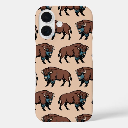 Buffalo Bison Pattern Case-Mate iPhone Hülle (Rückseite)