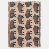 Buffalo Bison Pattern Decke (Vorderseite Vertikal)