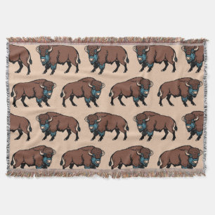 Buffalo Bison Pattern Decke