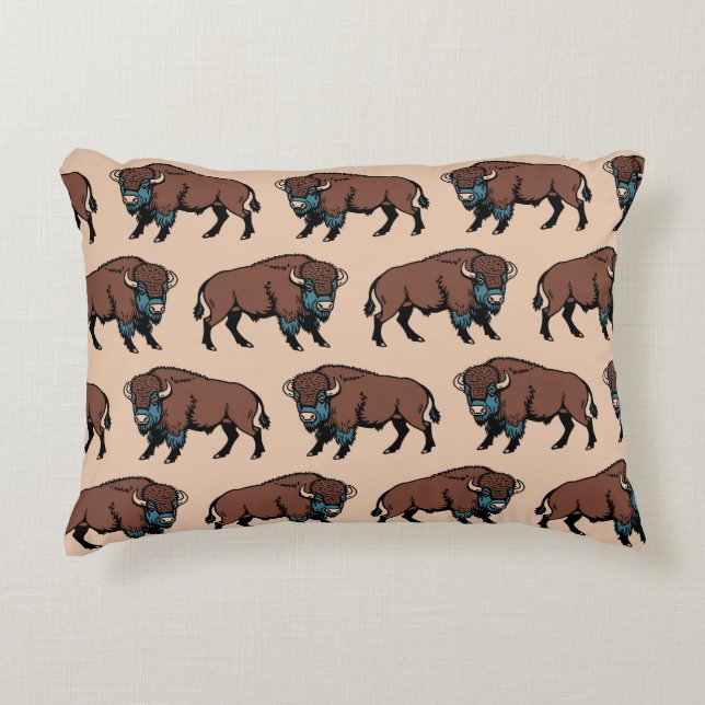 Buffalo Bison Pattern Dekokissen (Vorderseite)