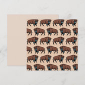 Buffalo Bison Pattern Einladung (Vorne/Hinten)