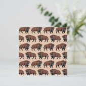 Buffalo Bison Pattern Einladung (Stehend Vorderseite)