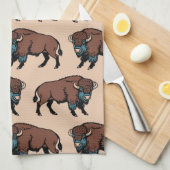 Buffalo Bison Pattern Geschirrtuch (Viertel Falte)