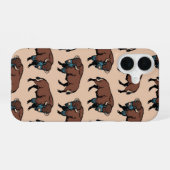 Buffalo Bison Pattern iPhone 16 Hülle (Rückseite (Horizontal))
