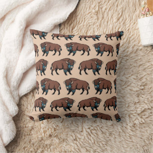 Buffalo Bison Pattern Kissen