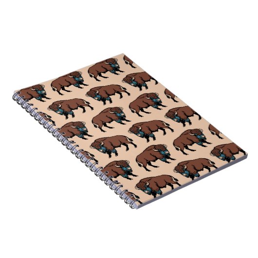 Buffalo Bison Pattern Notizblock (Rechte Seite)