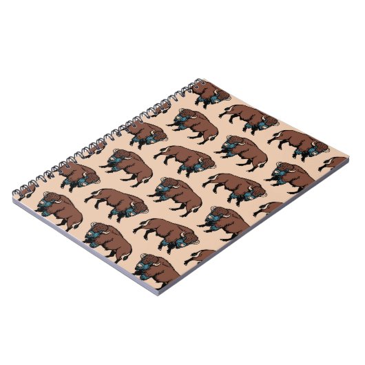 Buffalo Bison Pattern Notizblock (Linke Seite)