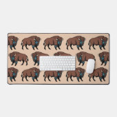 Buffalo Bison Pattern Schreibtischunterlage (Tastatur & Maus)