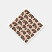 Buffalo Bison Pattern Serviette (Ecke)
