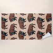 Buffalo Bison Pattern Strandtuch (Vorderseite)
