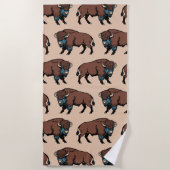 Buffalo Bison Pattern Strandtuch (Vorderseite)