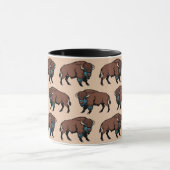 Buffalo Bison Pattern Tasse (Zentrum)