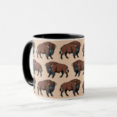 Buffalo Bison Pattern Tasse (Vorderseite Links)