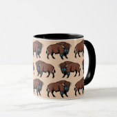Buffalo Bison Pattern Tasse (VorderseiteRechts)