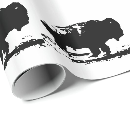 Buffalo Bison Pop Art Geschenkpapier (Rolleneckpunkt)