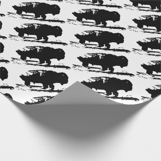 Buffalo Bison Pop Art Geschenkpapier (Ecke)