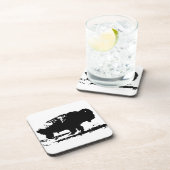 Buffalo Bison Pop Art Getränkeuntersetzer (Rechte Seite)