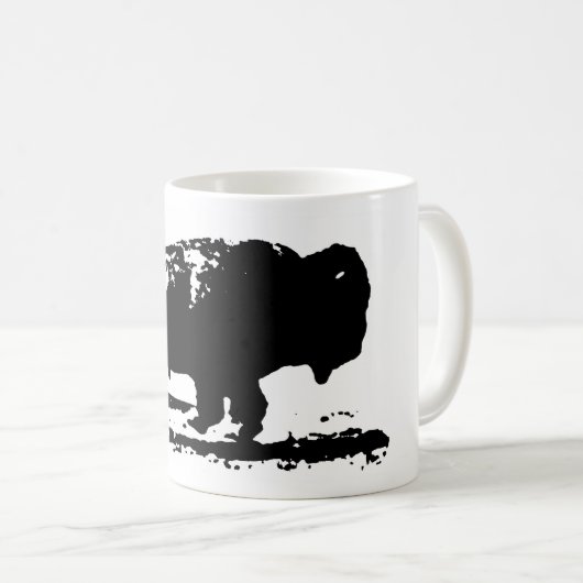 Buffalo Bison Pop Art Kaffeetasse (VorderseiteRechts)