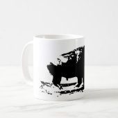 Buffalo Bison Pop Art Kaffeetasse (Vorderseite Links)