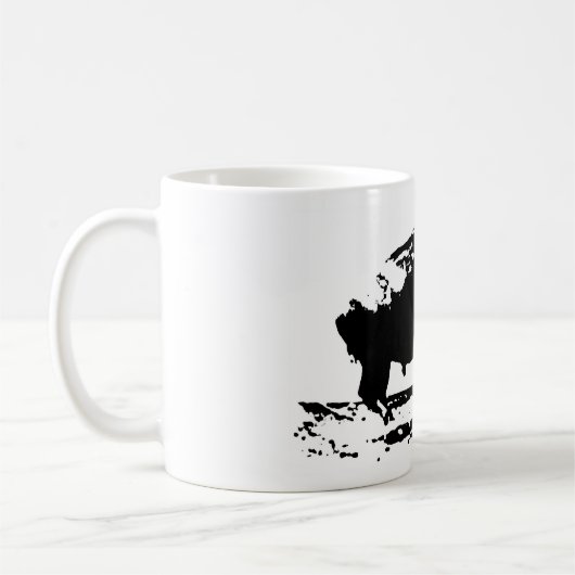 Buffalo Bison Pop Art Kaffeetasse (Links)