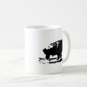 Buffalo Bison Pop Art Kaffeetasse (VorderseiteRechts)