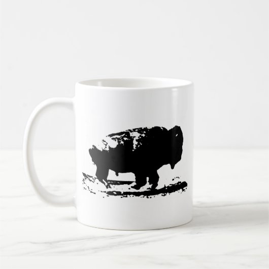 Buffalo Bison Pop Art Kaffeetasse (Links)
