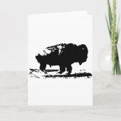 Buffalo Bison Pop Art Karte (Vorderseite)
