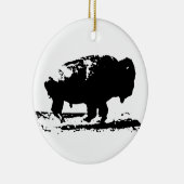 Buffalo Bison Pop Art Keramik Ornament (Rechts)