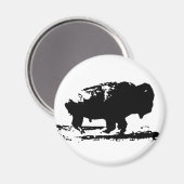 Buffalo Bison Pop Art Magnet (Vorderseite/Rückseite)