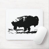 Buffalo Bison Pop Art Mousepad (Mit Mouse)
