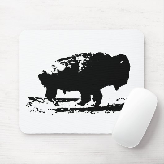 Buffalo Bison Pop Art Mousepad (Mit Mouse)