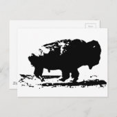 Buffalo Bison Pop Art Postkarte (Vorne/Hinten)