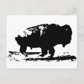 Buffalo Bison Pop Art Postkarte (Vorderseite)
