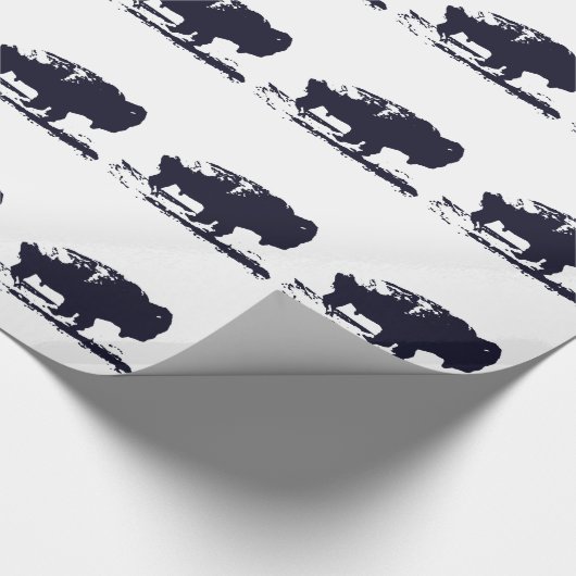 Buffalo Bison Pop Art Puerto Madero Geschenkpapier (Ecke)