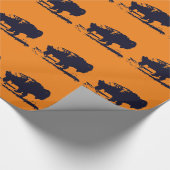 Buffalo Bison Pop Art Puerto Madero Orange Geschenkpapier (Ecke)