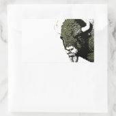 Buffalo - Bison Rechteckiger Aufkleber (Tasche)