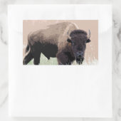 Buffalo / Bison Rechteckiger Aufkleber (Tasche)
