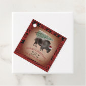 Buffalo Bison Santa Merry Christmas Tree Snow Favo Geschenkanhänger (Beispiel)