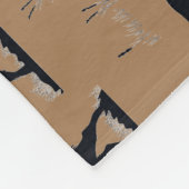 Buffalo Bison Silhouette Grassland Muster Fleecedecke (Ecke)