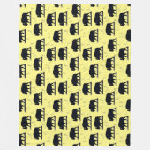 Buffalo Bison Silhouette Grassland Muster Fleecedecke (Vorderseite)