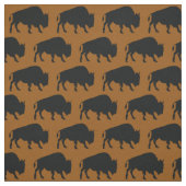 Buffalo Bison Silhouetten Rust Orange Brown Stoff (Muster)