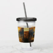Buffalo Bison Sunset Silhouette Acryltrinkbecher (Links)