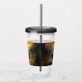Buffalo Bison Sunset Silhouette Acryltrinkbecher (Rechts)