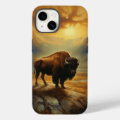 Buffalo Bison Sunset Silhouette Case-Mate iPhone Hülle (Rückseite)